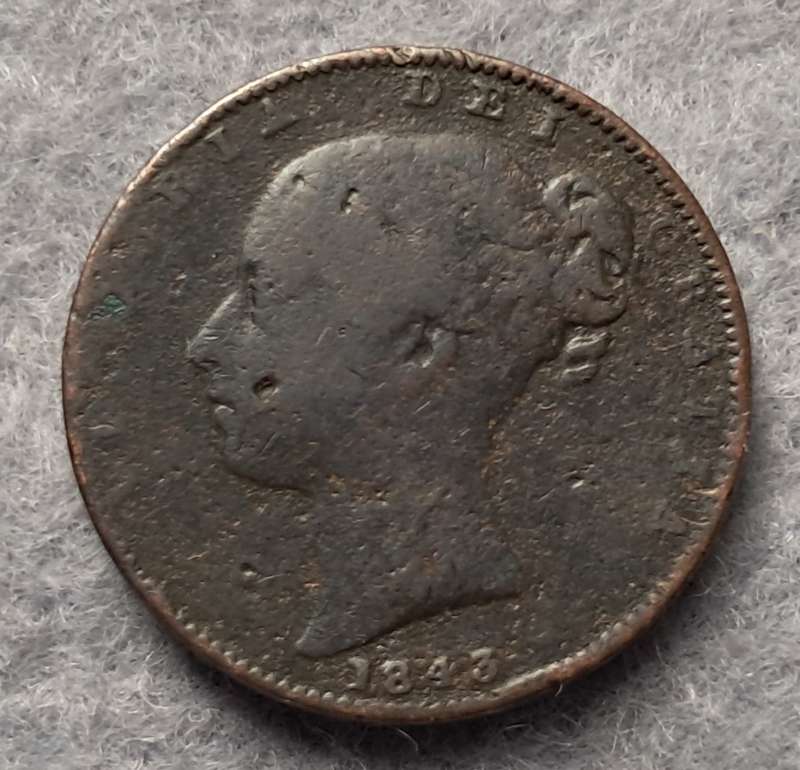 1843 GREAT BRITAIN FARTHING