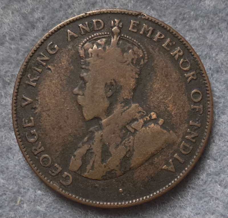 1924 MAURITIUS 5 CENT