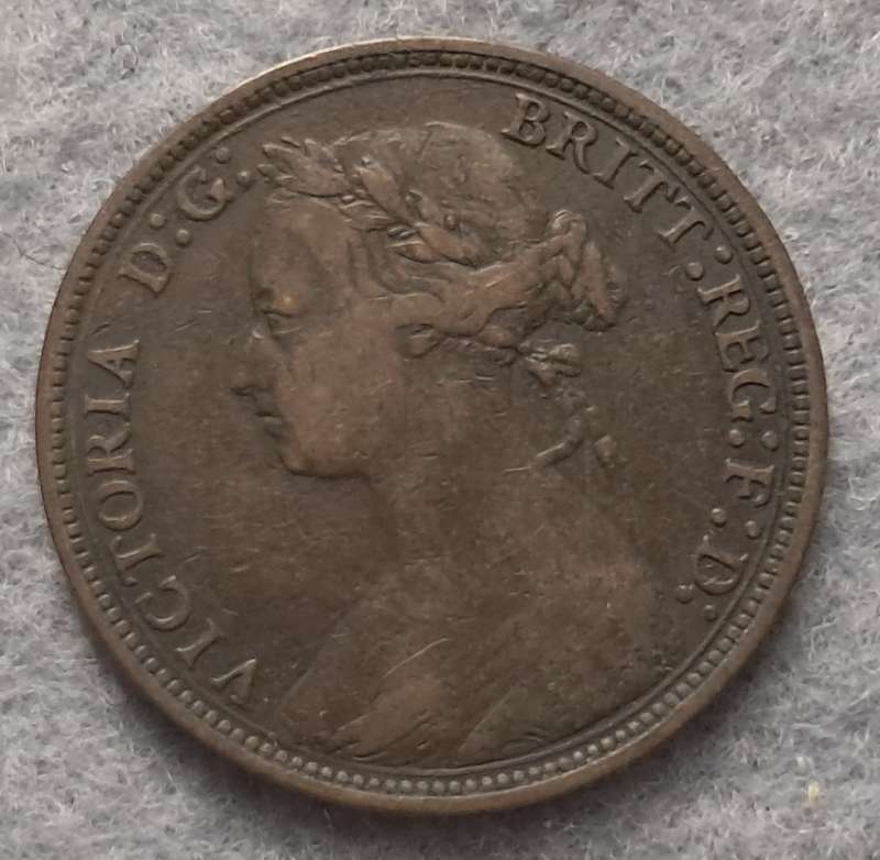 1879 GREAT BRITAIN HALF PENNY