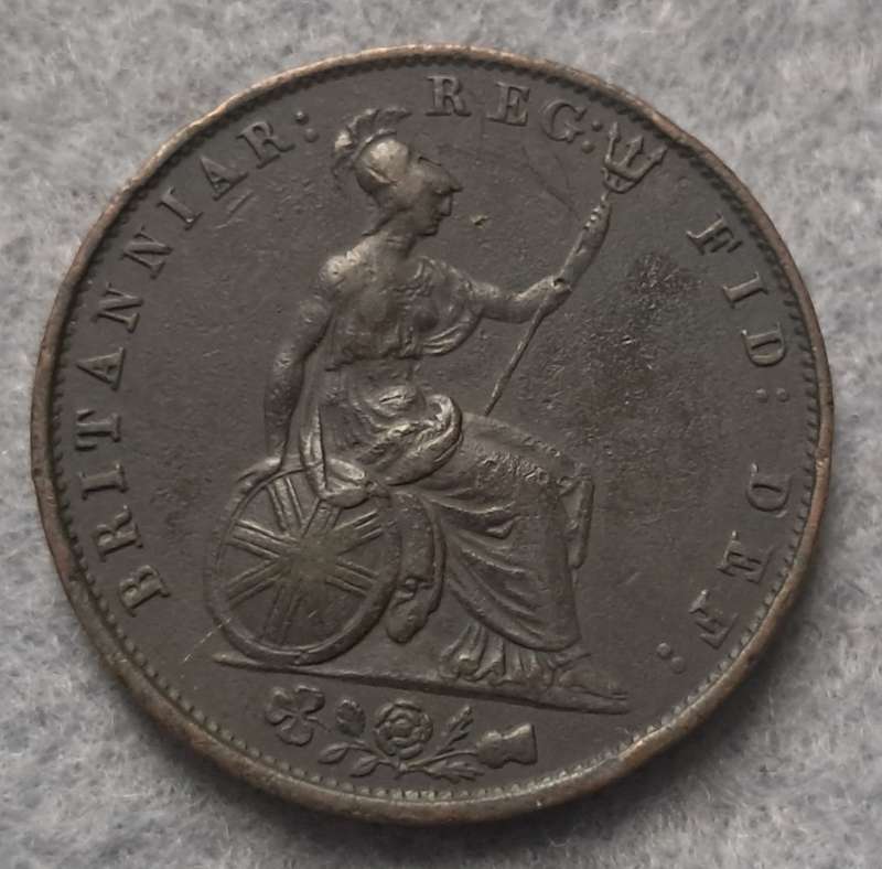 1855 GREAT BRITAIN HALF PENNY