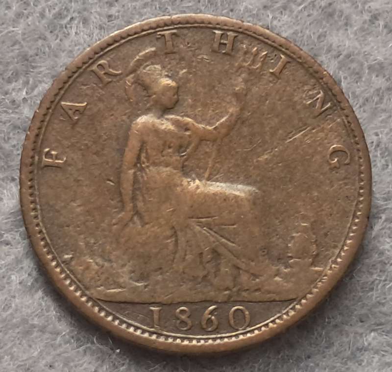 1860 GREAT BRITAIN FARTHING