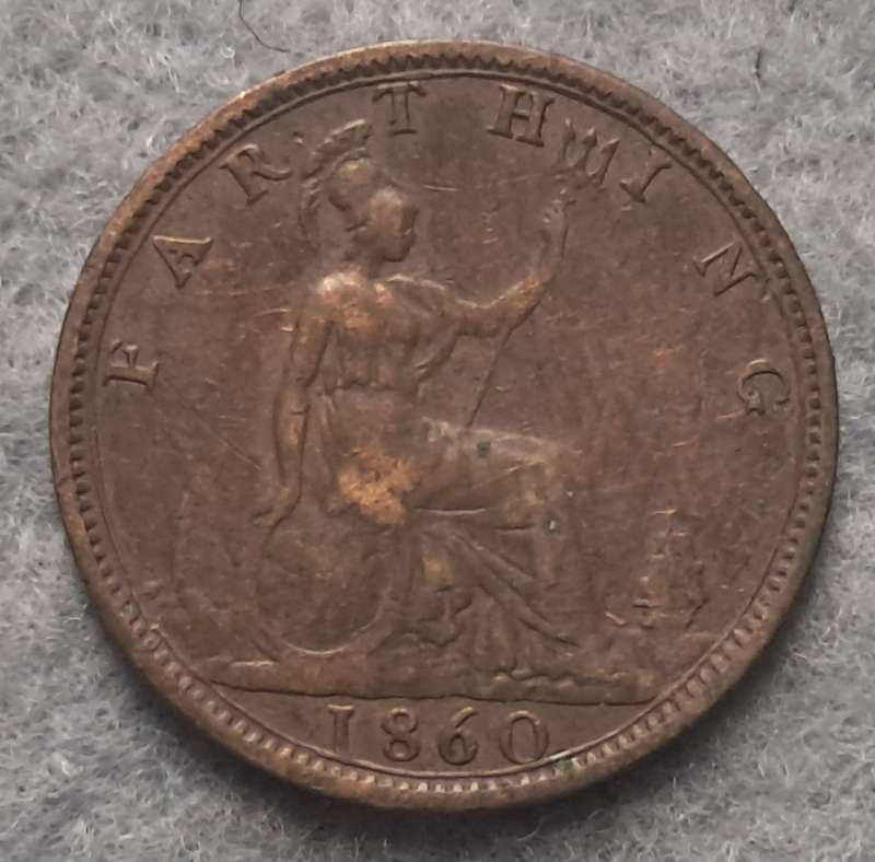1860 GREAT BRITAIN FARTHING