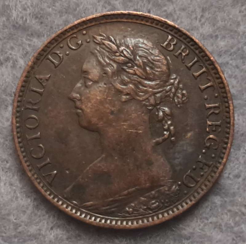 1881 GREAT BRITAIN FARTHING (H)