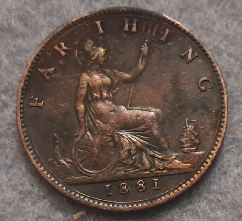 1881 GREAT BRITAIN FARTHING (H)