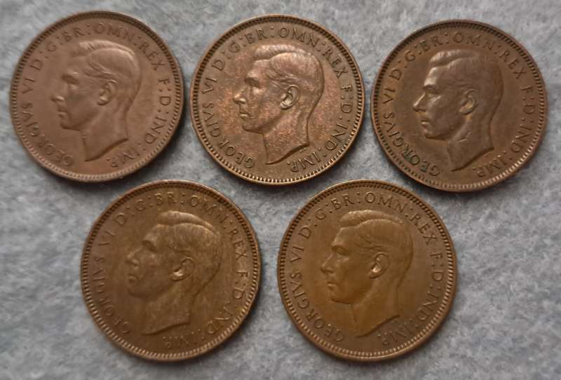 1940 - 1944 GREAT BRITAIN FARTHINGS