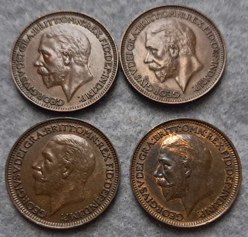 1932 - 1935 GREAT BRITAIN FARTHINGS