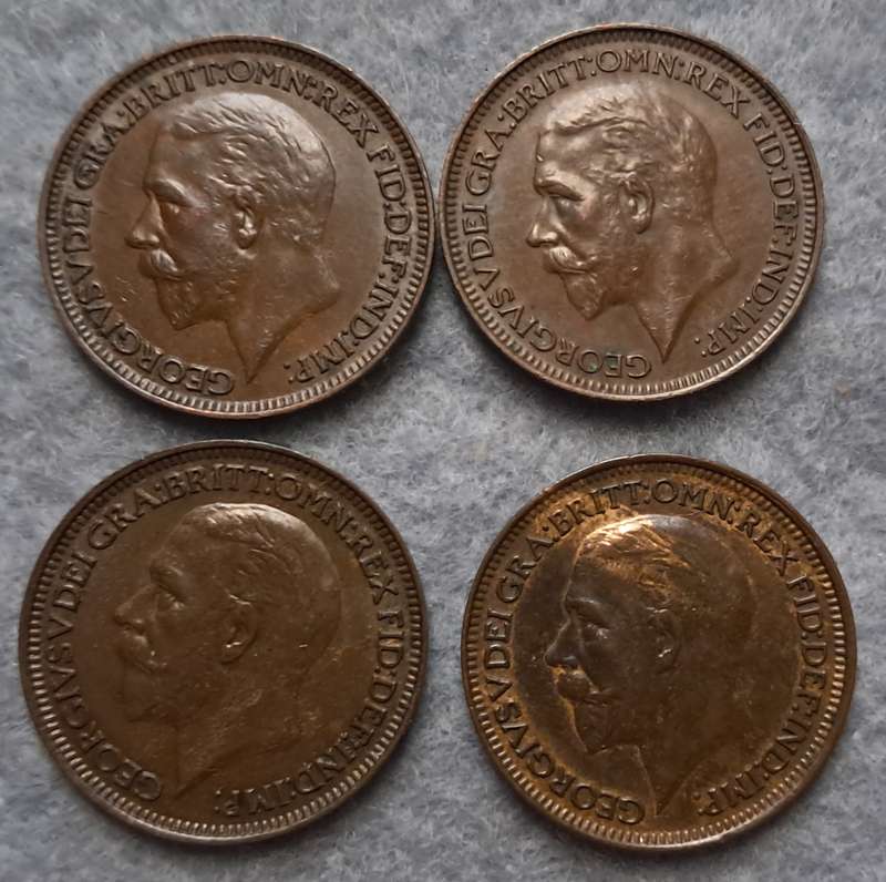 1932 - 1935 GREAT BRITAIN FARTHINGS