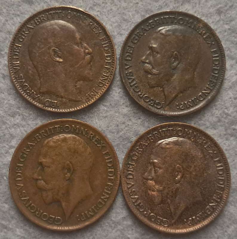 1909 - 1914 GREAT BRITAIN FARTHING COLLECTION