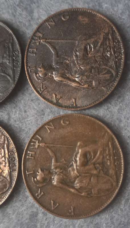 1909 - 1914 GREAT BRITAIN FARTHING COLLECTION