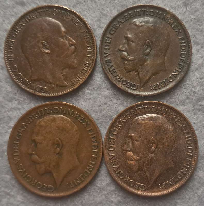 1909 - 1914 GREAT BRITAIN FARTHING COLLECTION