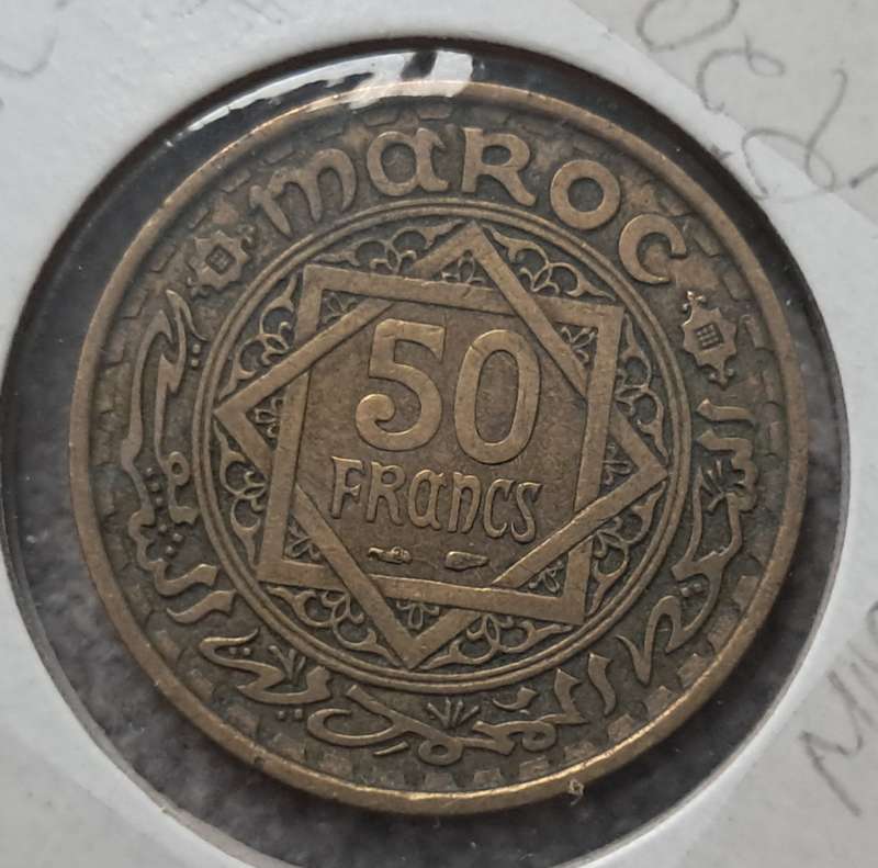 1952 MORROCO 50 & 10 FRANCS PAIR