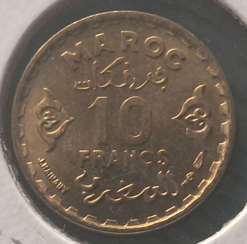 1952 MOROCCO 10 FRANCS : UNC
