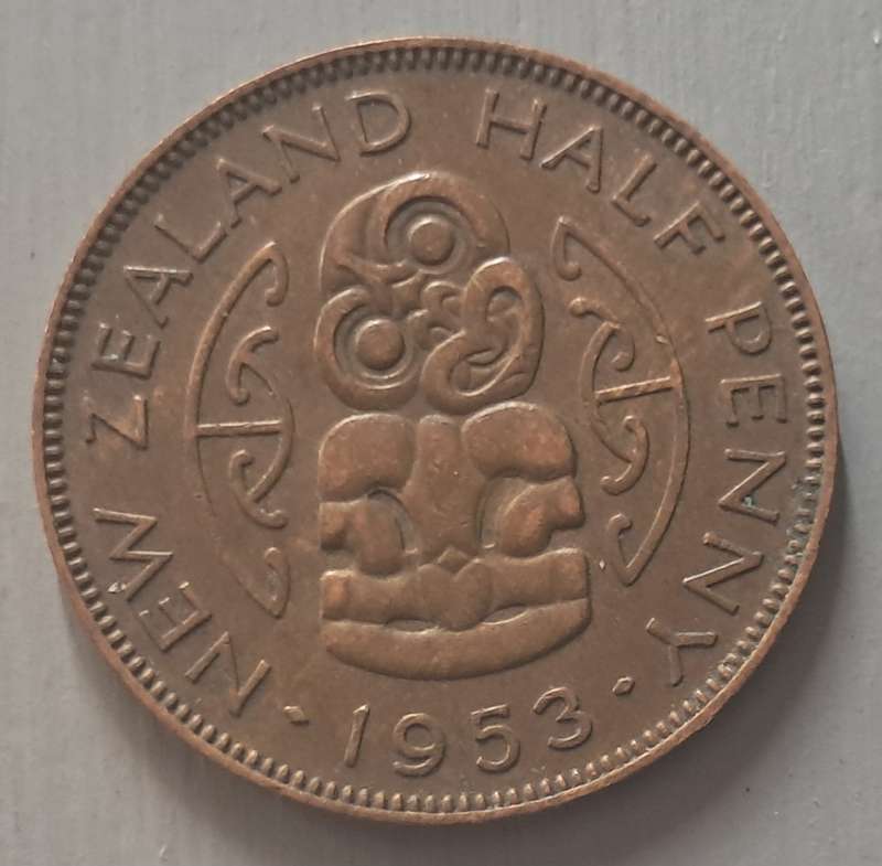 1953 NEW ZEALAND HALF PENNY