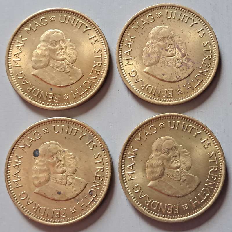 1964 RSA 1/2 CENT LOT : UNC : X 4