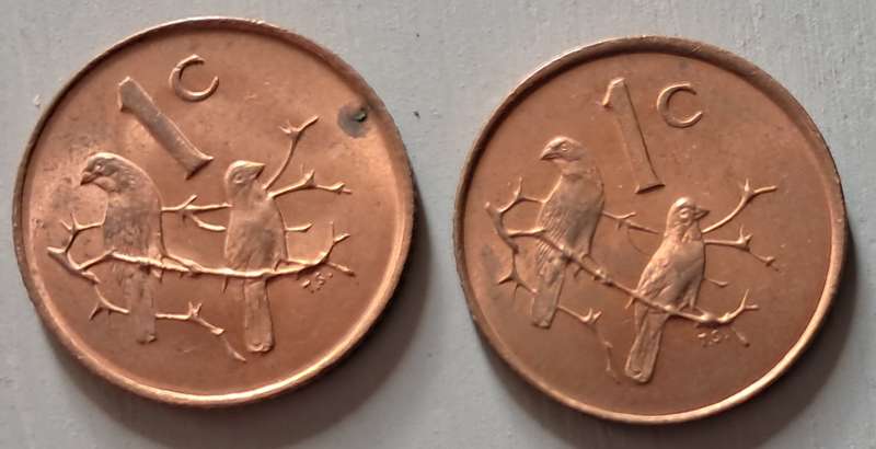 1966 RSA 1 CENT PAIR : ENGLISH & AFRIKAANS