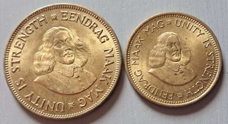1961 RSA 1/2 & 1 CENT PAIR : UNC