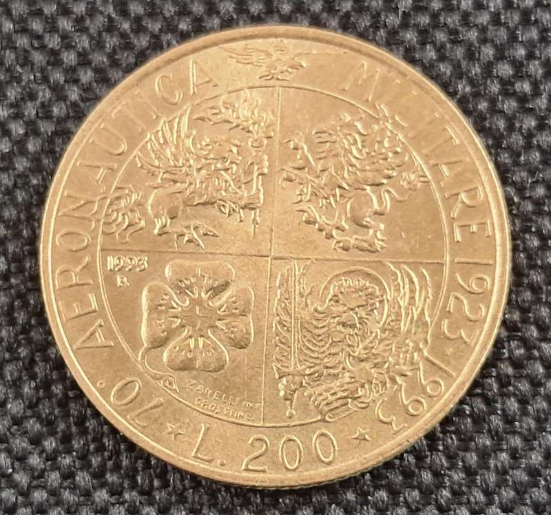 1993 ITALY COMEMMORATIVE 200 LIRE