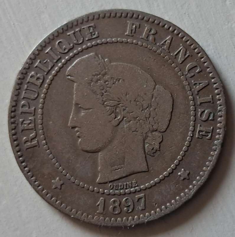 1897 FRANCE 5 CENTIMES