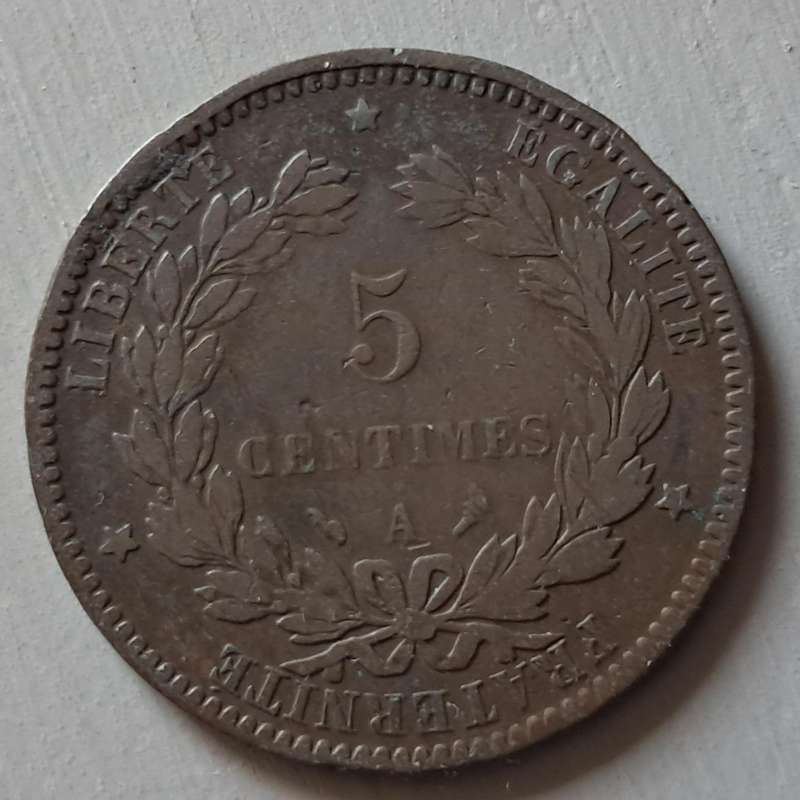 1897 FRANCE 5 CENTIMES