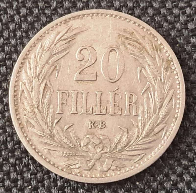 1914 HUNGARY 20 FILLER