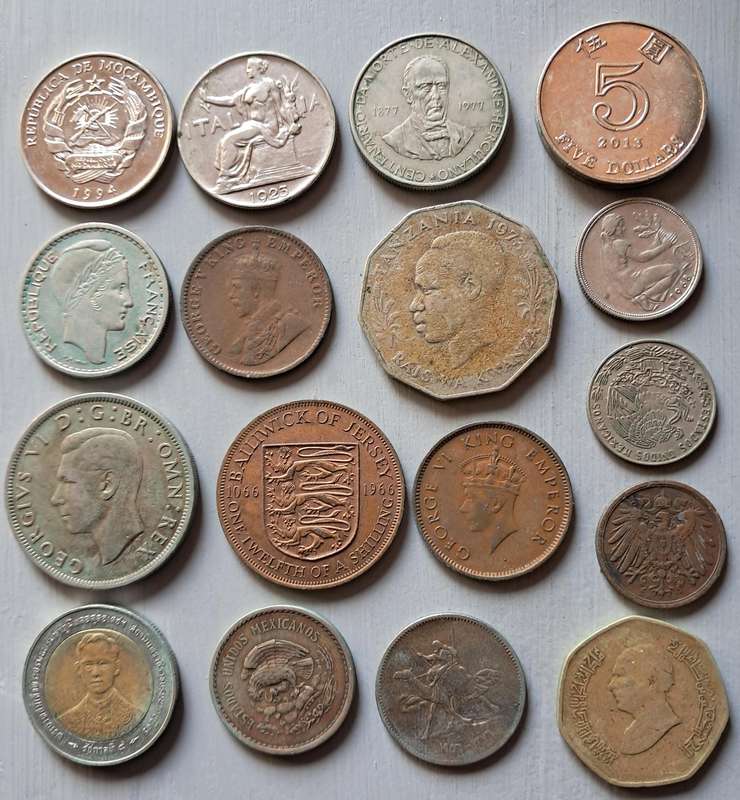 17 X WORLD COINS