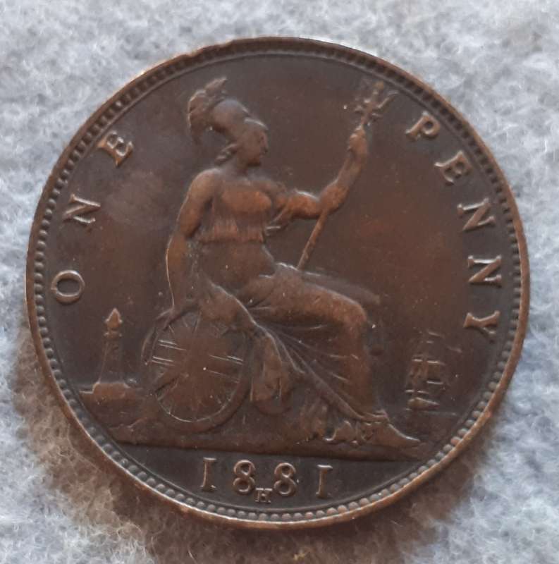 1881 GREAT BRITAIN (H) ONE PENNY