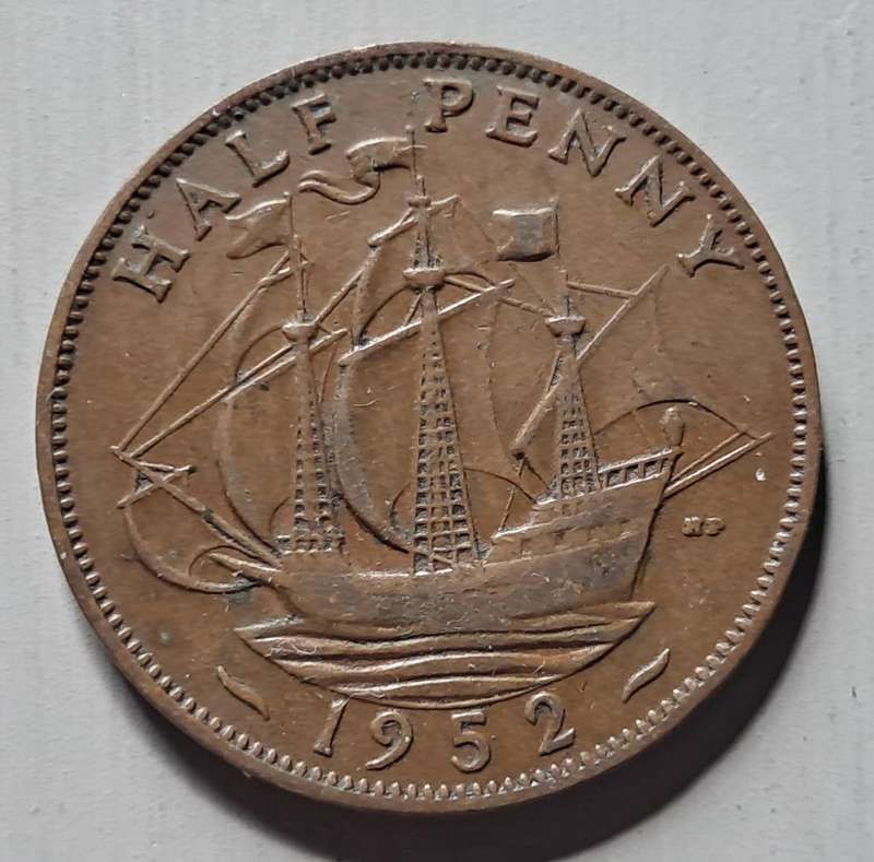 1952 GREAT BRITAIN HALF PENNY