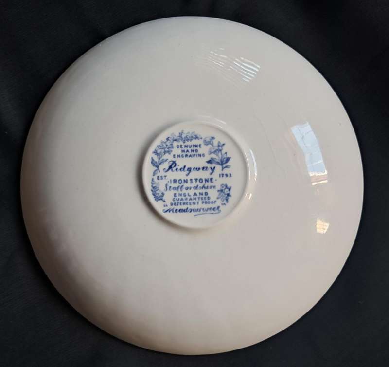 RIDGEWAY IRONSTONE  SAUCER 144 MM DIAMETER