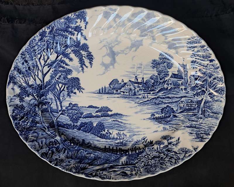 RIDGEWAY IRONSTONE MEAT DISH : OVAL