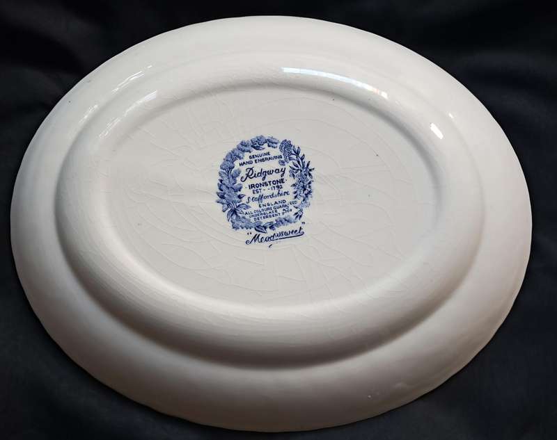 RIDGEWAY IRONSTONE MEAT DISH : OVAL