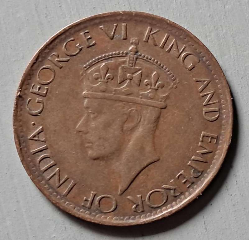 1943 CEYLON ONE CENT