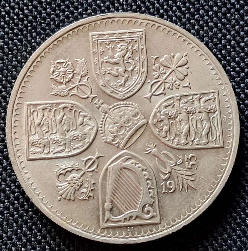 1953 GREAT BRITAIN 5 SHILLINGS  : UNC