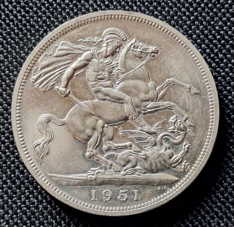 1951 GREAT BRITAIN 5 SHILLING : PROOF LIKE