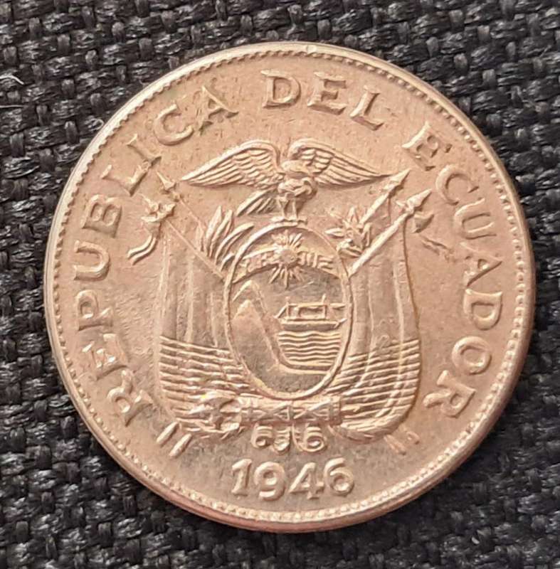 1946 EQUADOR 5 CENTAVOS