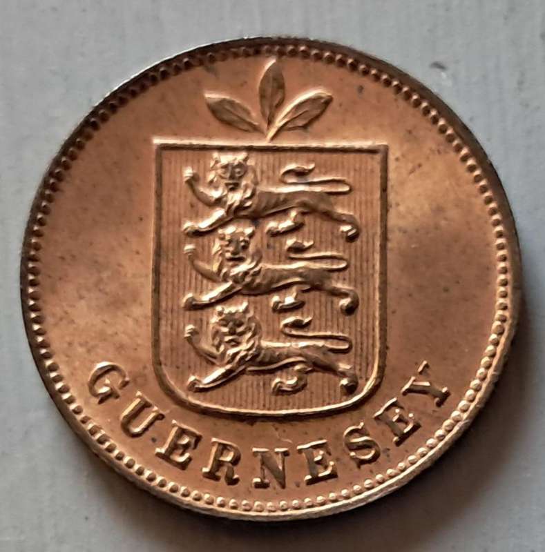 1899 GEURNSEY 1 DOUBLE :  MINTAGE ONLY 112016