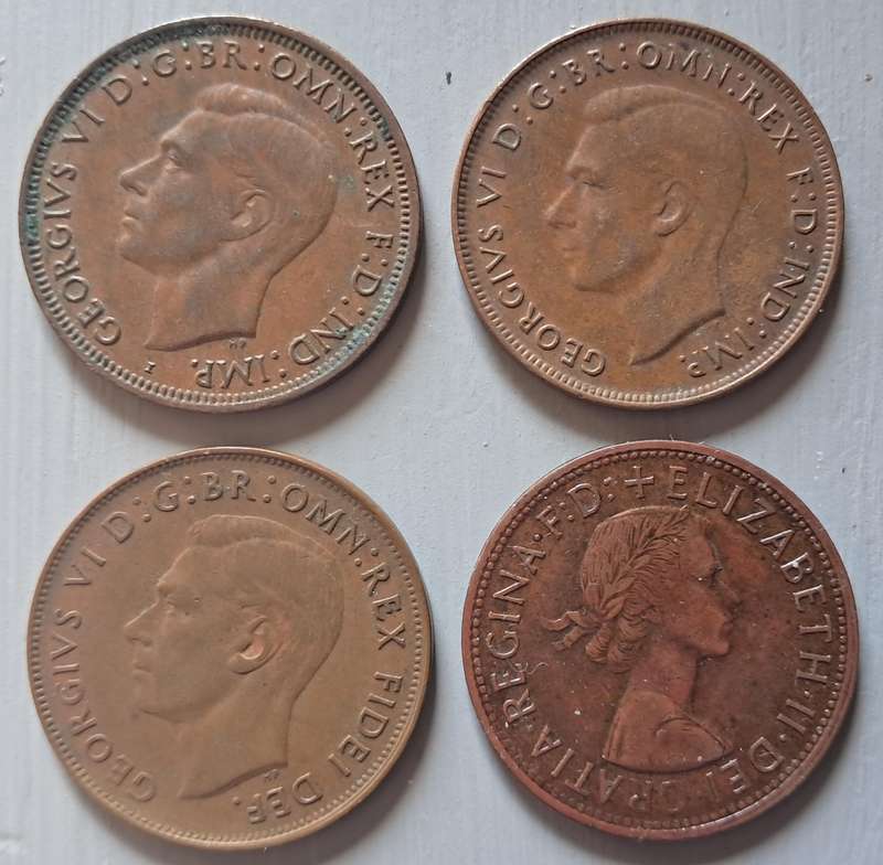 4 X AUSTRALIA ONE PENNY LOT