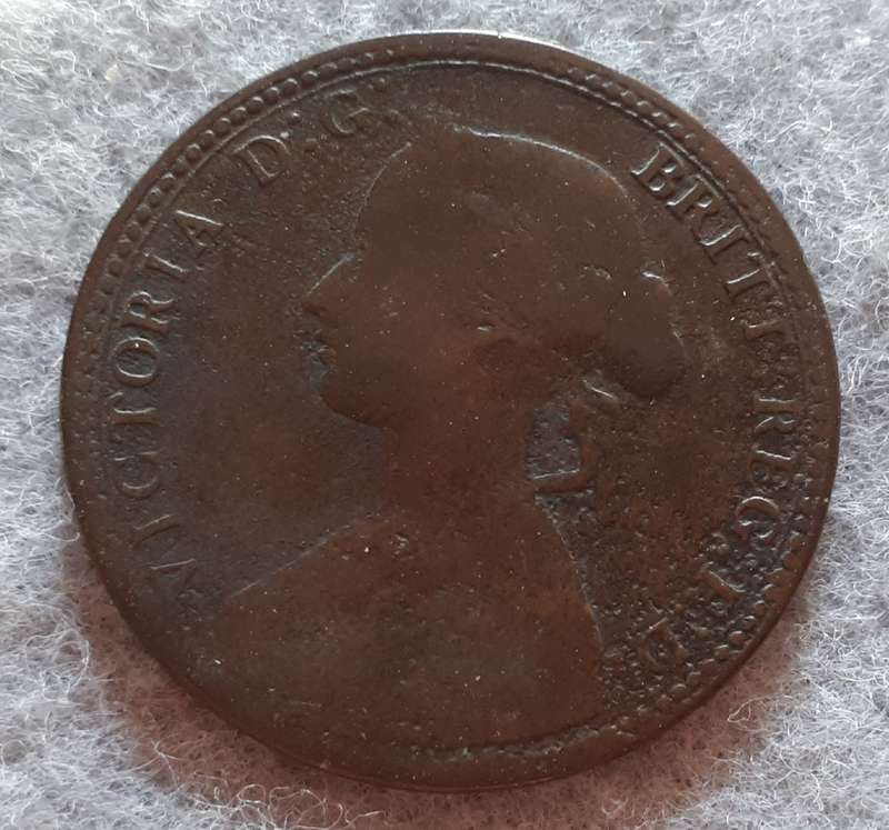 1860 GREAT BRITAIN HALF PENNY