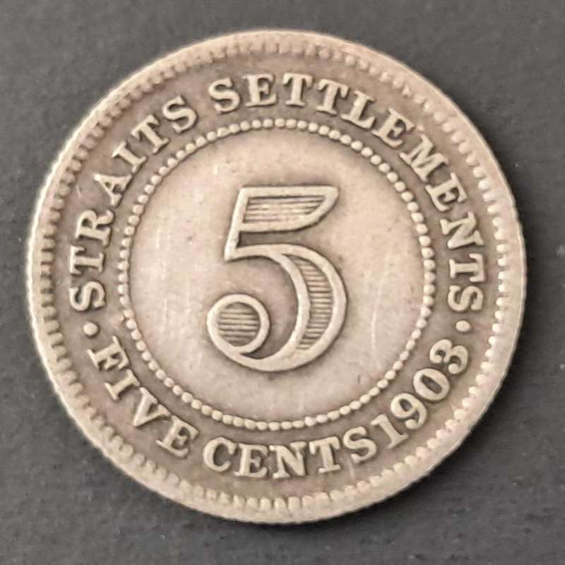 1903 STRAITS SETTLEMENT 5 CENTS