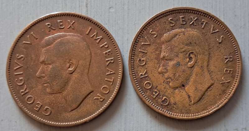 1942 & 48 SAU ONE PENNY PAIR