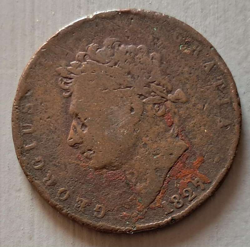 1827 GREAT BRITAIN HALF PENNY