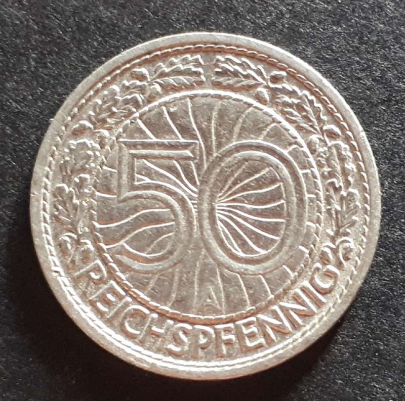 1928 DEUTCHES REICH 50 PFENNIG (A)