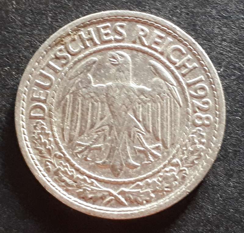 1928 DEUTCHES REICH 50 PFENNIG (A)