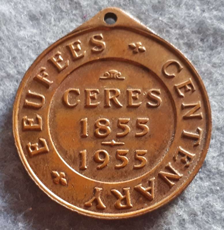 1955 CERES TOWN CENTENARY MEDALLION