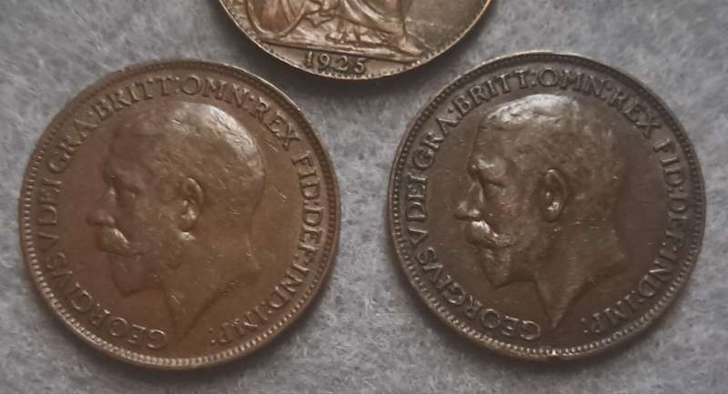 1923 - 1924 GREAT BRITAIN FARTHING TRIO