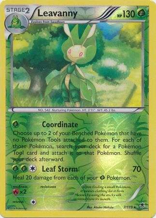 Pokemon Trading Card Game - Leavanny - 7/119 - Rare Reverse Holo XY: Phantom Forces