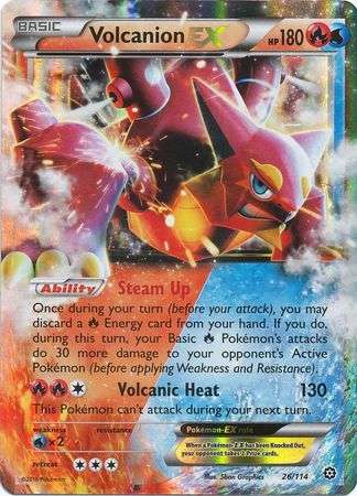 Pokemon Trading Card Game - Volcanion EX - 26/114 - Ultra Rare XY: Steam Siege - LP