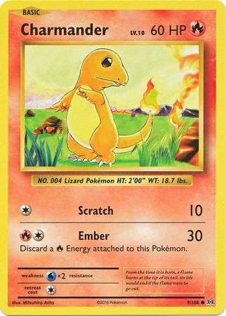 Pokemon Trading Card Game - Charmander - 9/108 - Common XY: Evolutions