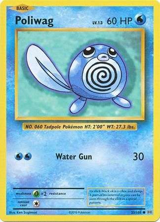 Pokemon Trading Card Game - Poliwag - 23/108 - Common XY: Evolutions