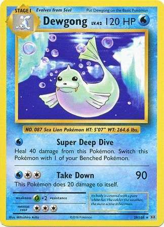 Pokemon Trading Card Game - Dewgong - 29/108 - Rare XY: Evolutions