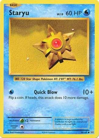 Pokemon Trading Card Game - Staryu - 30/108 - Common XY: Evolutions